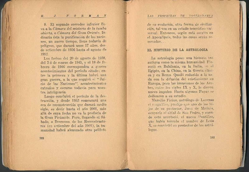 Las profec&iacute;as de Nostradamus-H.J.Forman